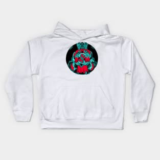 Turqred Circle of Ornament Kids Hoodie